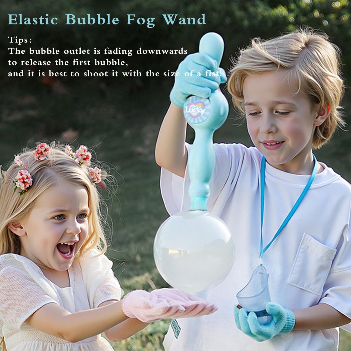 Elysian Bubble Wand | Fog-Filled Bubbles with Lights and Music 7