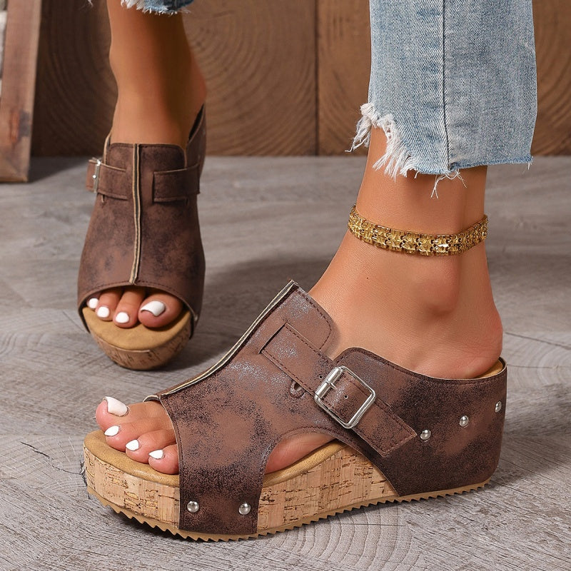 Wendy Wedge Sandals | Peep Toe, Comfortable Design 10