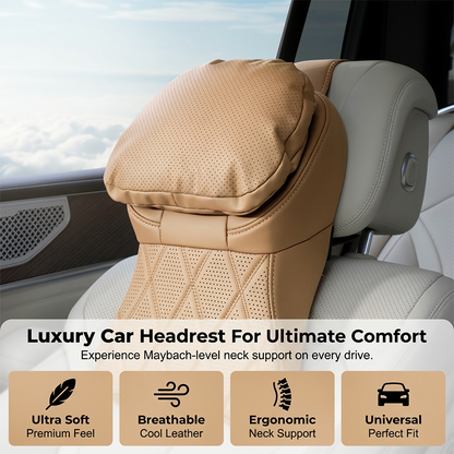 Aero Car Headrest | Ergonomic PU Leather Support 2