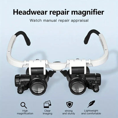 Apex Head Magnifier | Adjustable with LED Light, 3X Zoom 0