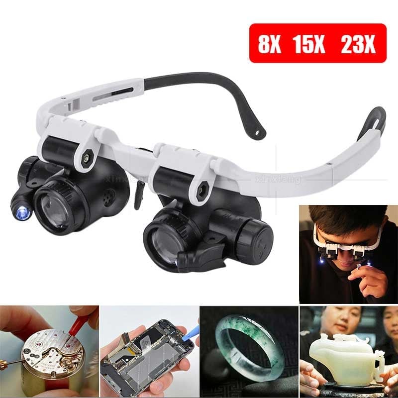 Apex Head Magnifier | Adjustable with LED Light, 3X Zoom 2