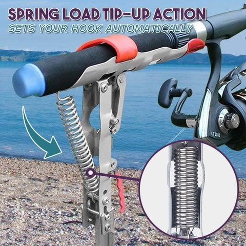 Aqua Automatic Fishing Rod Holder | High-Impact Stainless Steel, User-Friendly Design 0