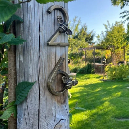 Bee House Number Sign | Elegant Weather-Resistant Design for Home Address 2