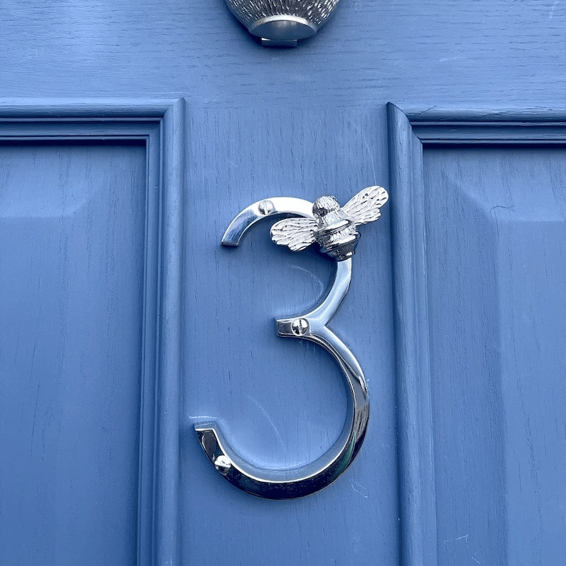 Bee House Number Sign | Elegant Weather-Resistant Design for Home Address 3