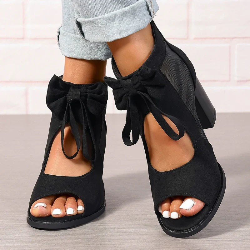 Bella Bow Sandals | Chunky Heel, Versatile Design for Women 0