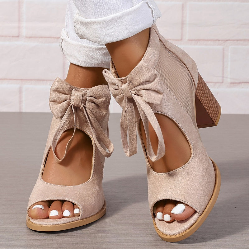Bella Bow Sandals | Chunky Heel, Versatile Design for Women 2