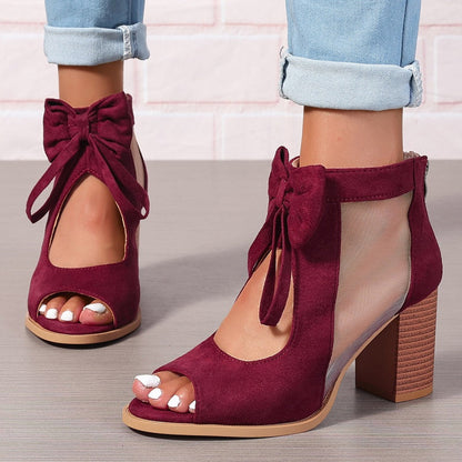 Bella Bow Sandals | Chunky Heel, Versatile Design for Women 3