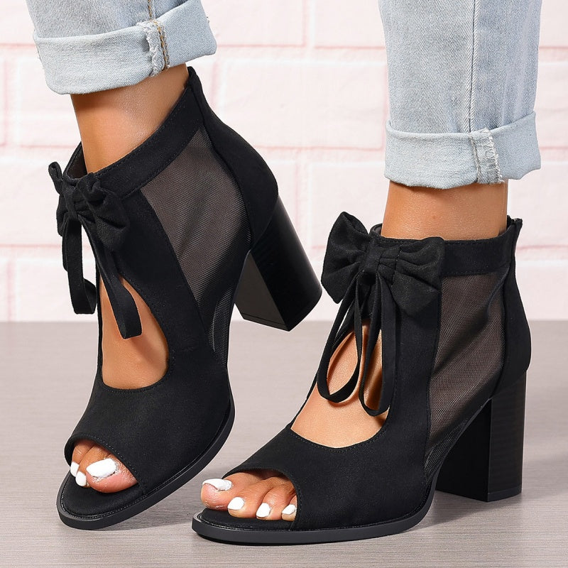 Bella Bow Sandals | Chunky Heel, Versatile Design for Women 5