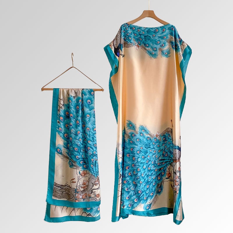 Bella Cape Shawl | Floral Brocade Fabric, Sun Protective Scarf 1