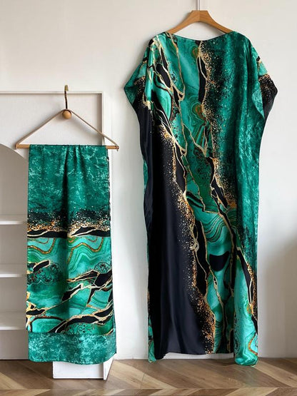 Bella Cape Shawl | Floral Brocade Fabric, Sun Protective Scarf 5