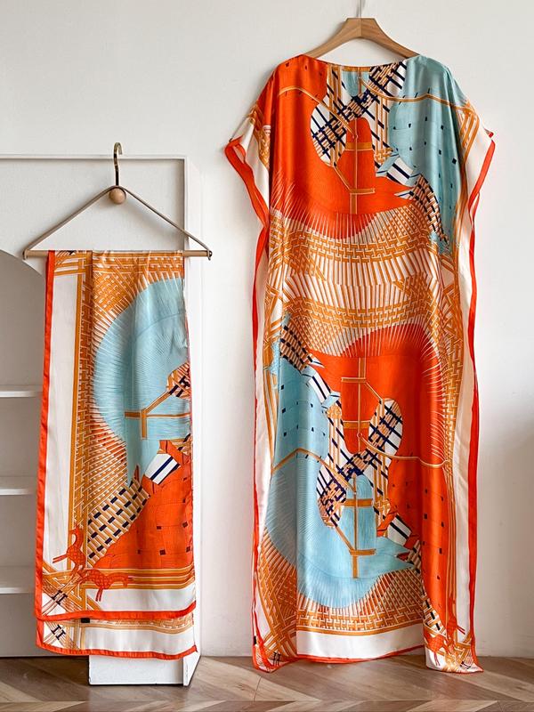 Bella Cape Shawl | Floral Brocade Fabric, Sun Protective Scarf 9