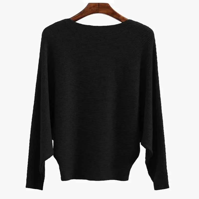 Bella Oversized Sweater | Soft Ribbed Knit, Boat Neck Design 2