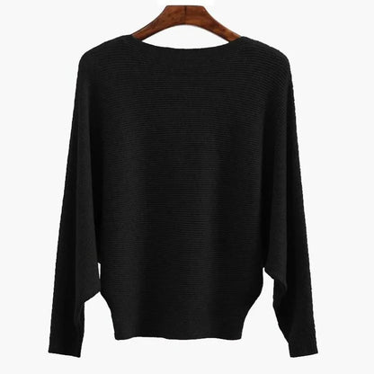 Bella Oversized Sweater | Soft Ribbed Knit, Boat Neck Design 2