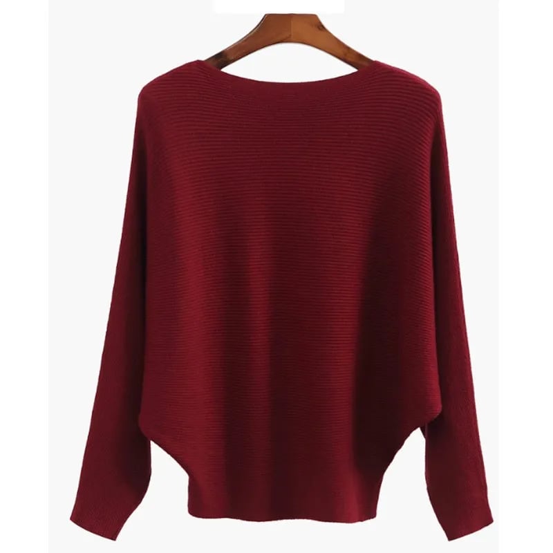 Bella Oversized Sweater | Soft Ribbed Knit, Boat Neck Design 3