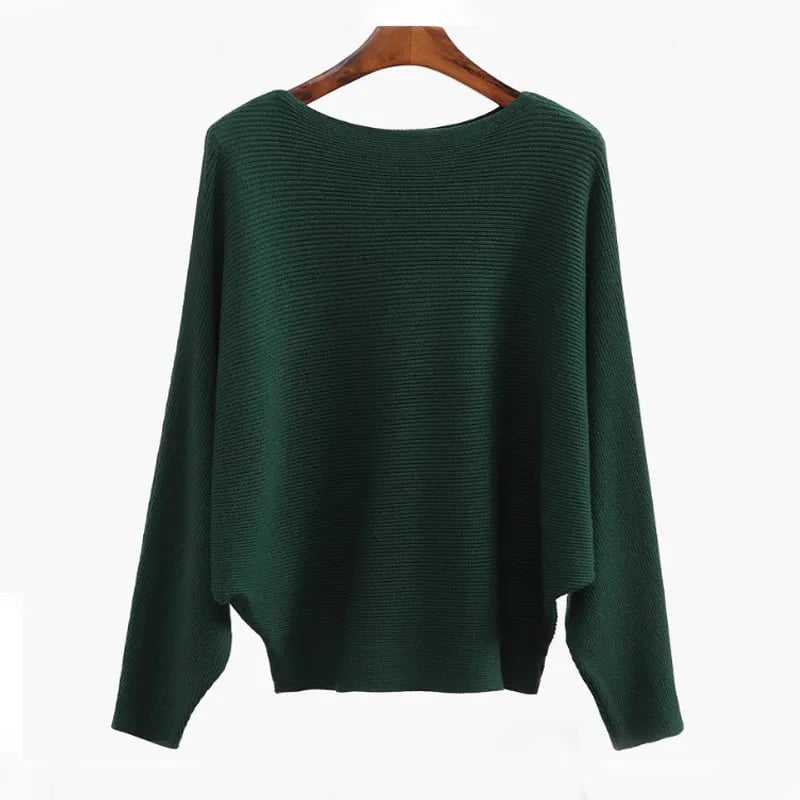 Bella Oversized Sweater | Soft Ribbed Knit, Boat Neck Design 4