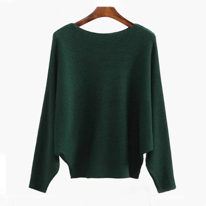 Bella Oversized Sweater | Soft Ribbed Knit, Boat Neck Design 4