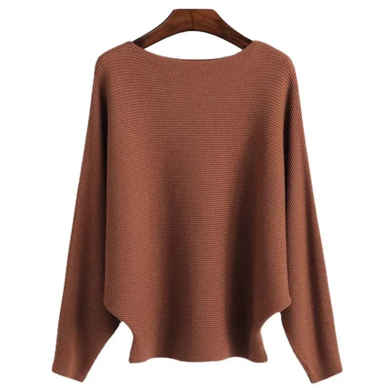 Bella Oversized Sweater | Soft Ribbed Knit, Boat Neck Design 5
