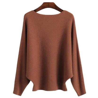 Bella Oversized Sweater | Soft Ribbed Knit, Boat Neck Design 5