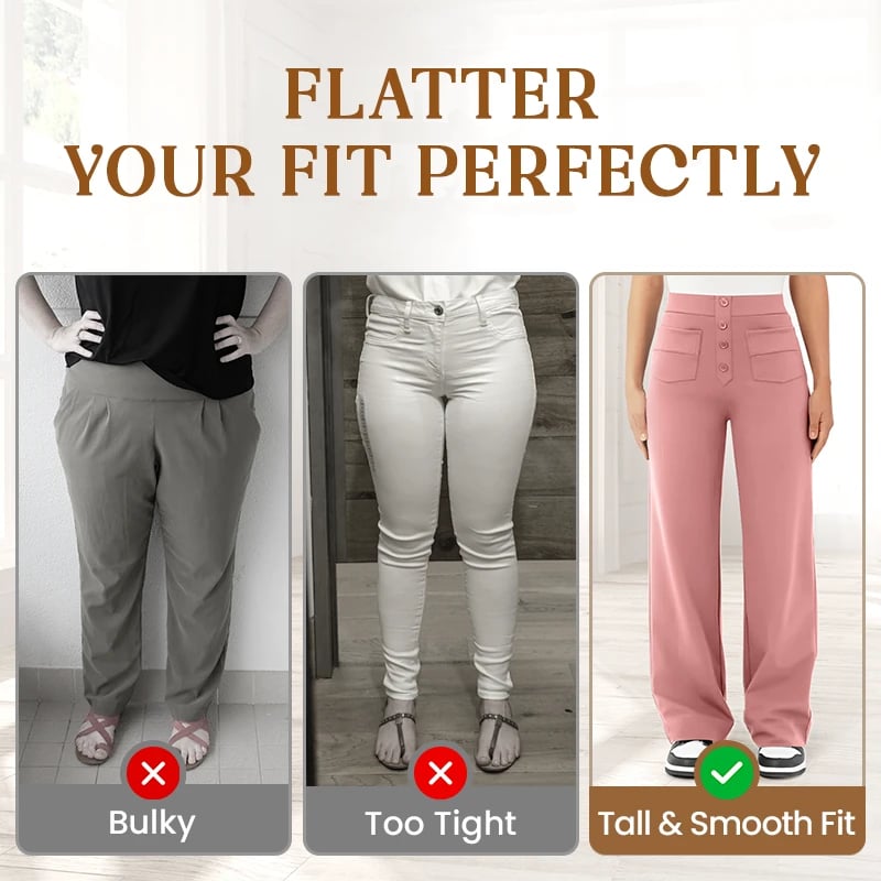 Bella Stretch Pants | High Waist, Elastic Polyester 1