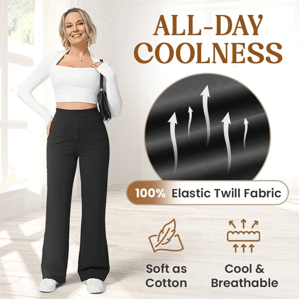 Bella Stretch Pants | High Waist, Elastic Polyester 3