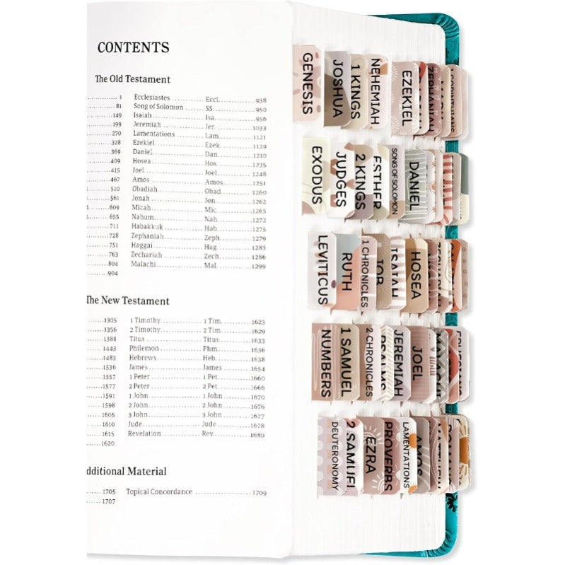 Biblio Bible Tab Set | 75-Piece Laminated Bible Index Tabs, Waterproof, Easy Alignment 0