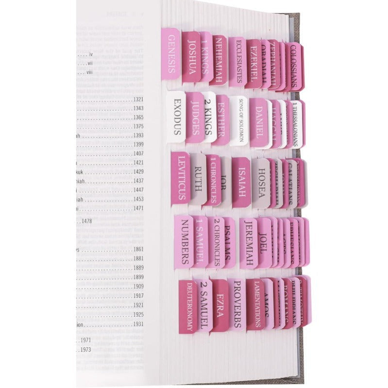 Biblio Bible Tab Set | 75-Piece Laminated Bible Index Tabs, Waterproof, Easy Alignment 13