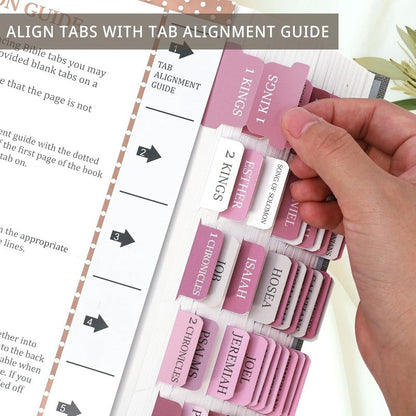 Biblio Bible Tab Set | 75-Piece Laminated Bible Index Tabs, Waterproof, Easy Alignment 4