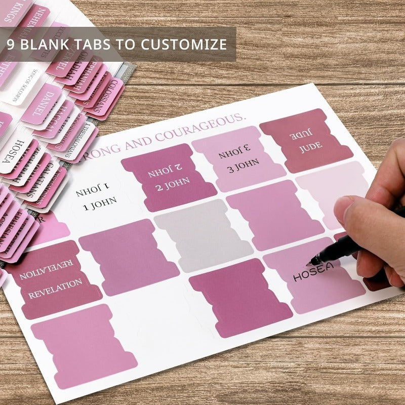 Biblio Bible Tab Set | 75-Piece Laminated Bible Index Tabs, Waterproof, Easy Alignment 5