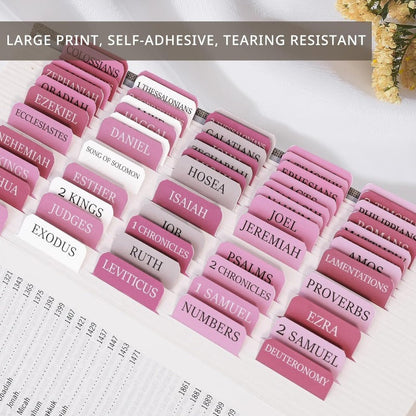 Biblio Bible Tab Set | 75-Piece Laminated Bible Index Tabs, Waterproof, Easy Alignment 6