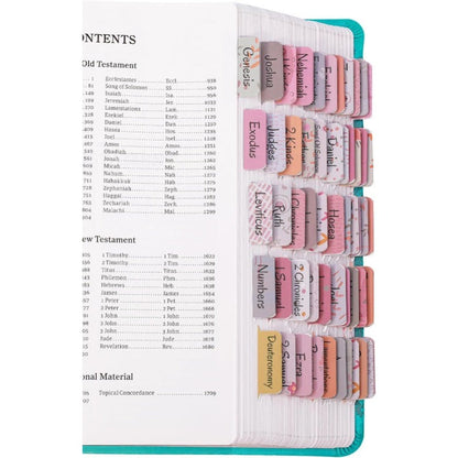 Biblio Bible Tab Set | 75-Piece Laminated Bible Index Tabs, Waterproof, Easy Alignment 7