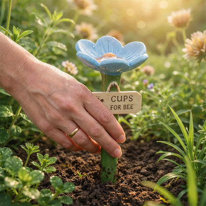 Bloom Bee Watering Station | Vibrant Resin Flower Design for Pollinators 2