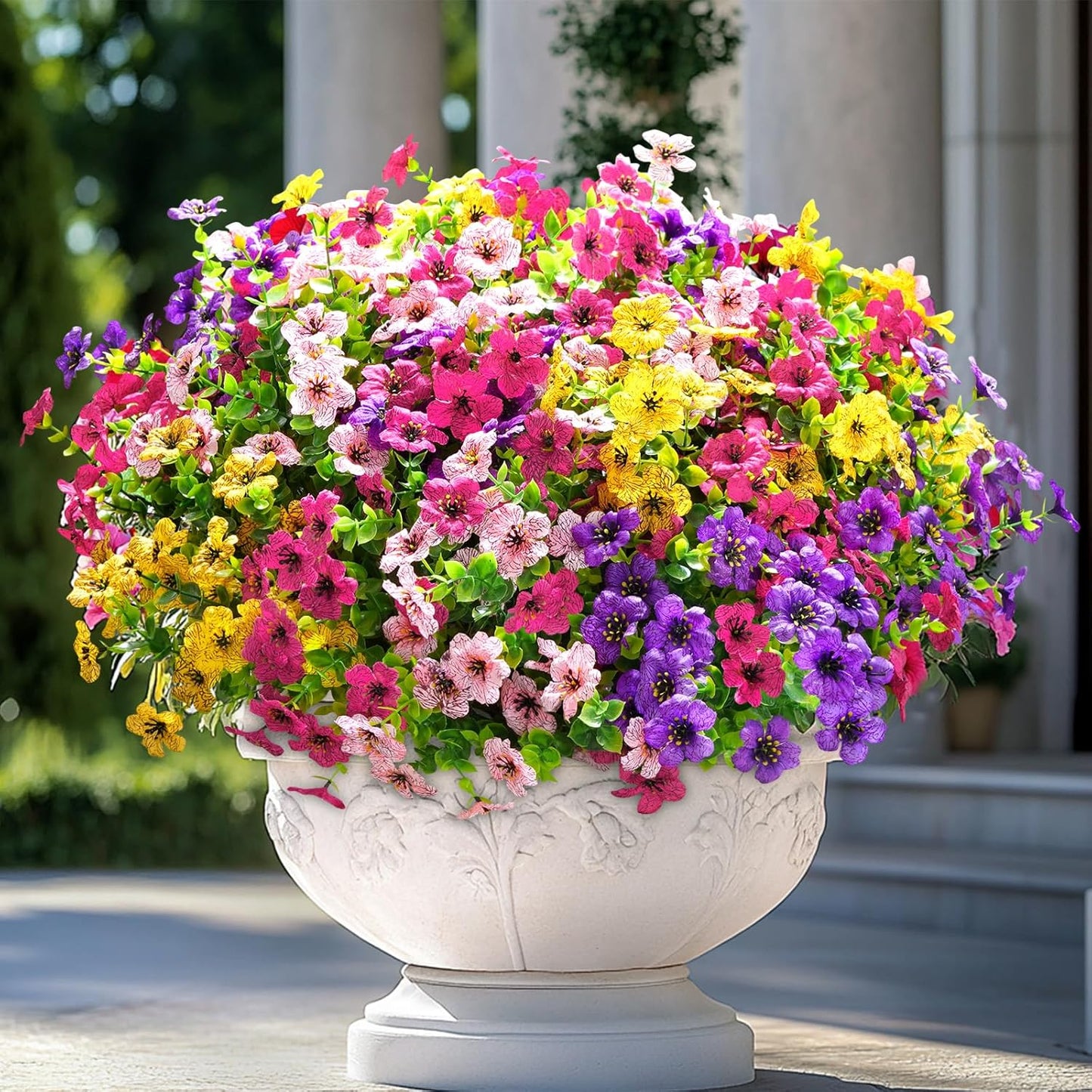 Blooming Oasis Silk Flowers | UV Resistant, Eco-Friendly Faux Blooms 0