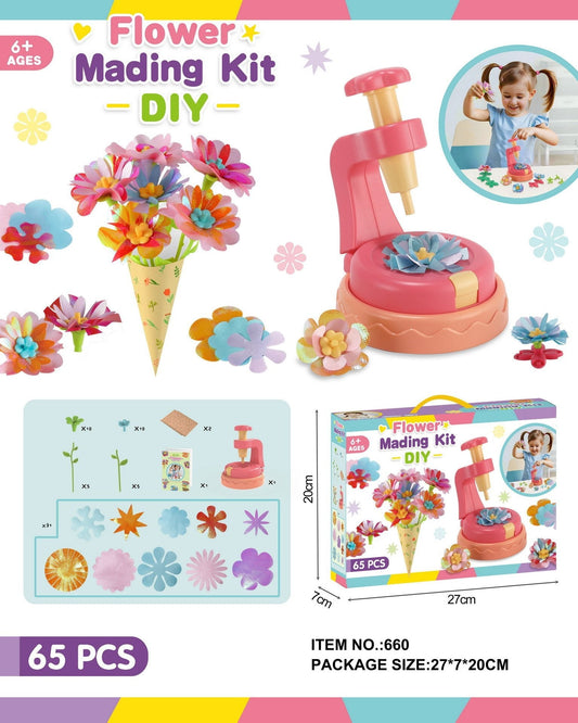 BlossomCraft Flower Maker Kit | All-in-One DIY Craft for Kids 0
