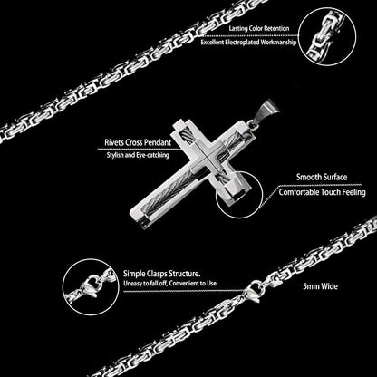 Brave Cross Necklace | Premium Stainless Steel 4