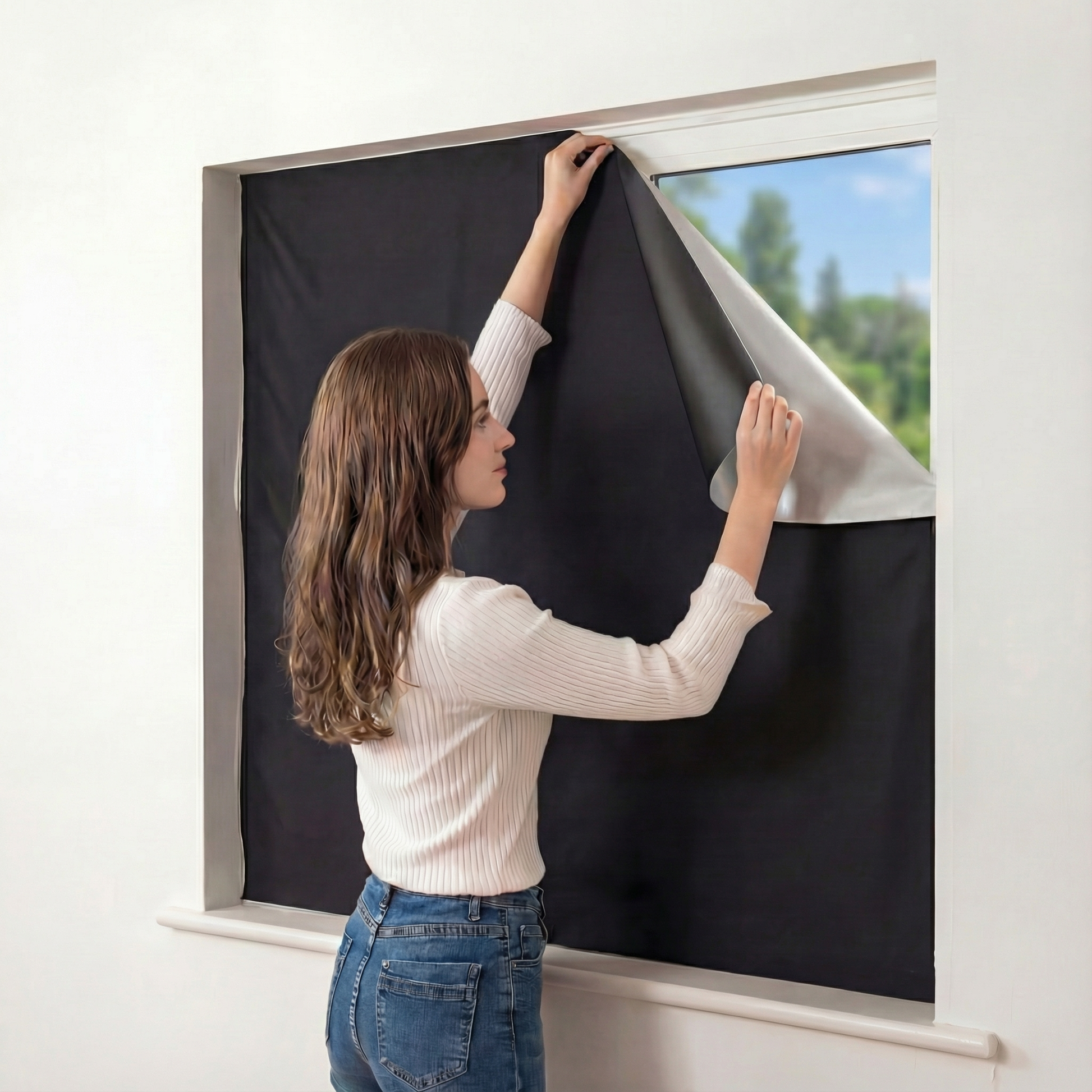 Breeze Blackout Blinds | Easy Installation, Light Blocking Room Darkening Shades for Windows 0