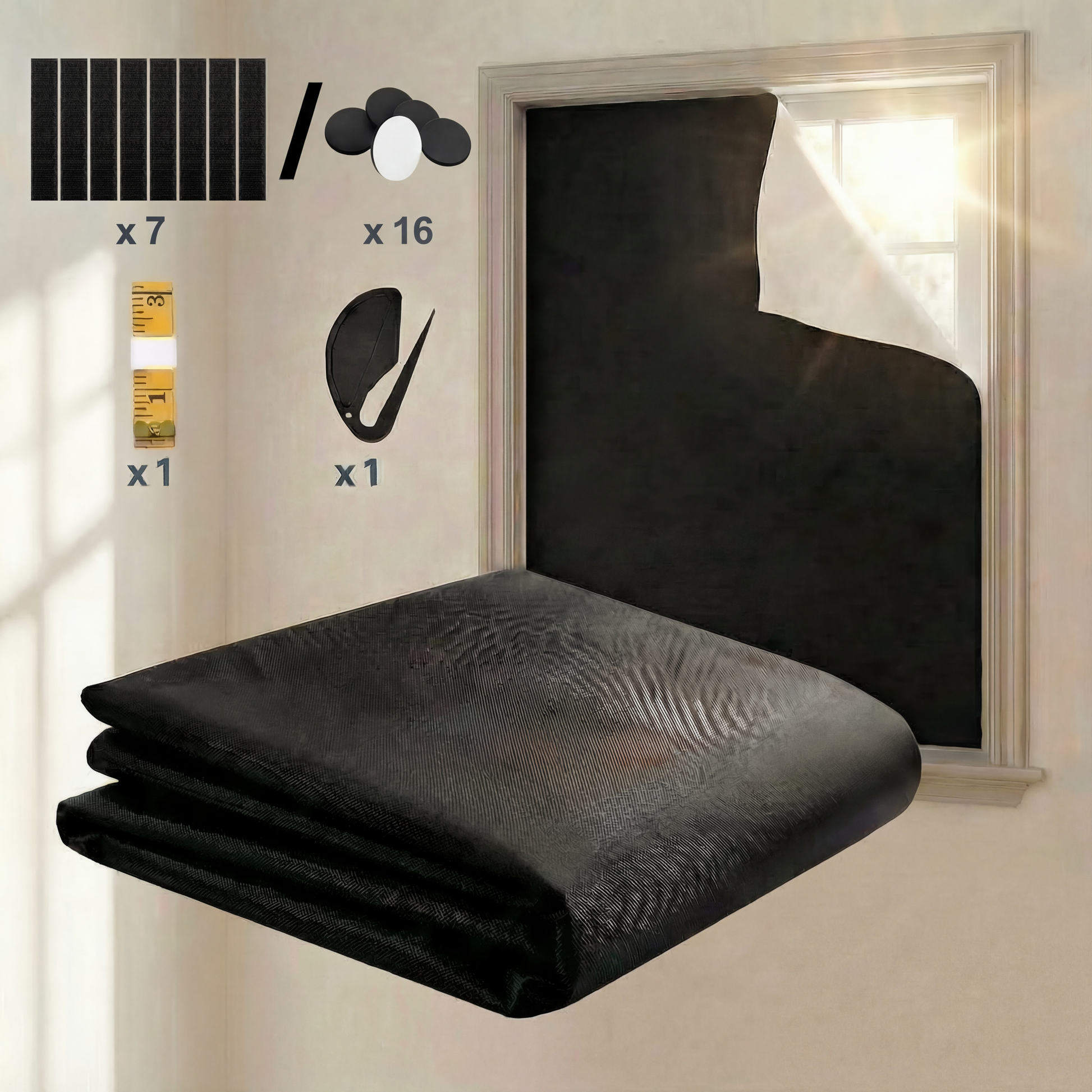 Breeze Blackout Blinds | Easy Installation, Light Blocking Room Darkening Shades for Windows 2