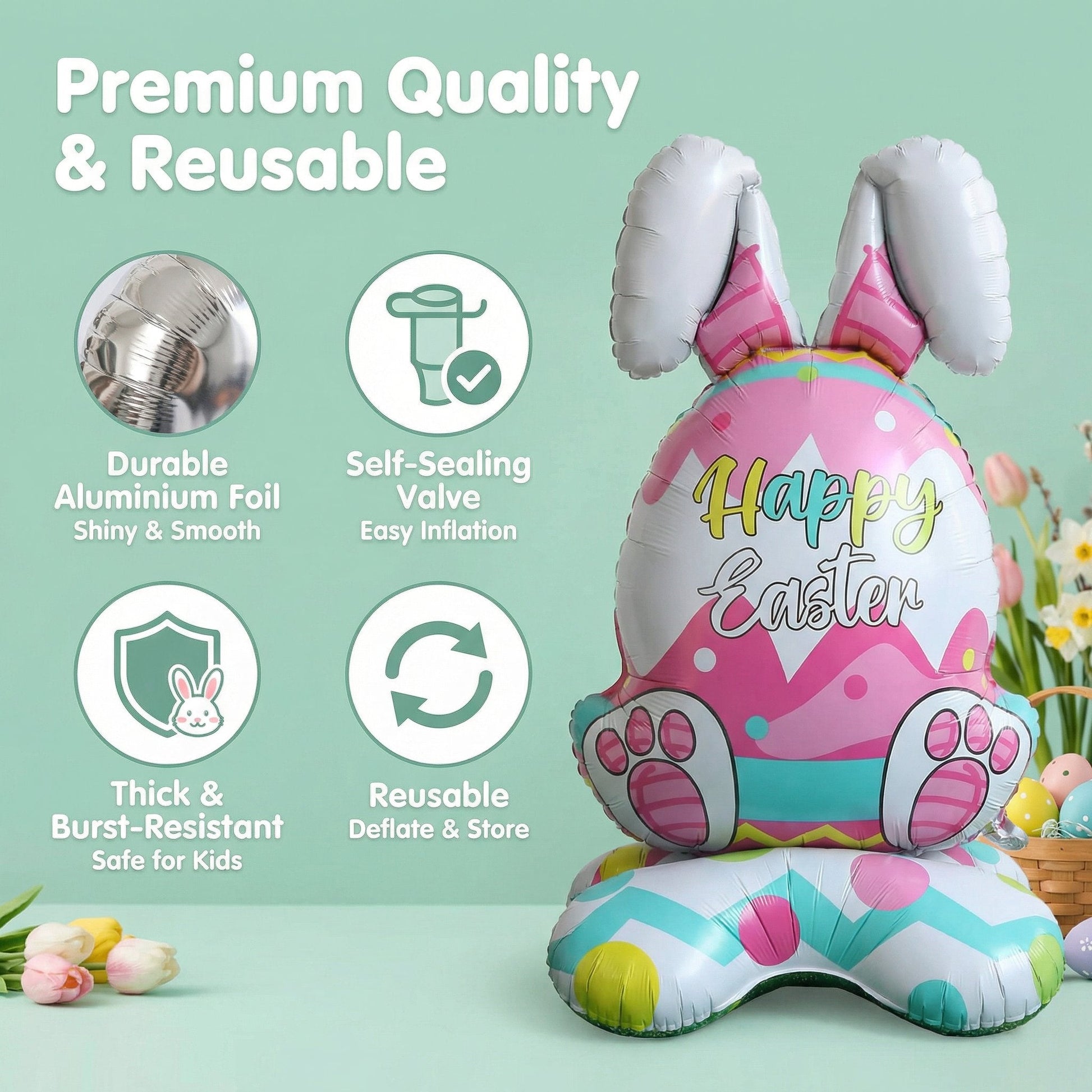 Breezy Bunny Balloon | Giant 3D Self-Supporting Decoration 2