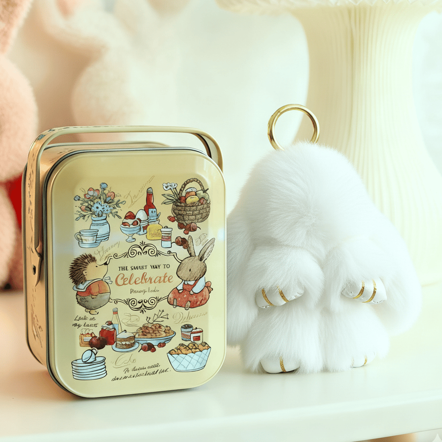 Bunny Charm Keychain | Ultra-Soft Faux Fur, Cute Design 11