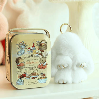 Bunny Charm Keychain | Ultra-Soft Faux Fur, Cute Design 11