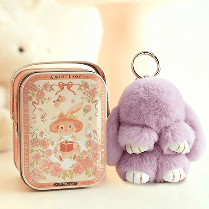Bunny Charm Keychain | Ultra-Soft Faux Fur, Cute Design 12