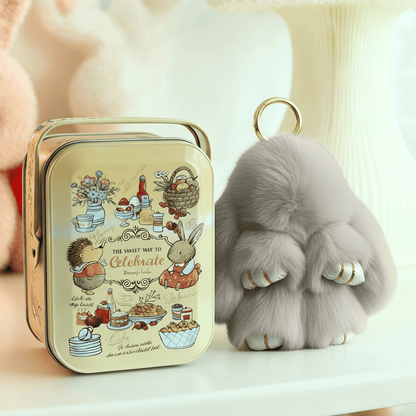 Bunny Charm Keychain | Ultra-Soft Faux Fur, Cute Design 14