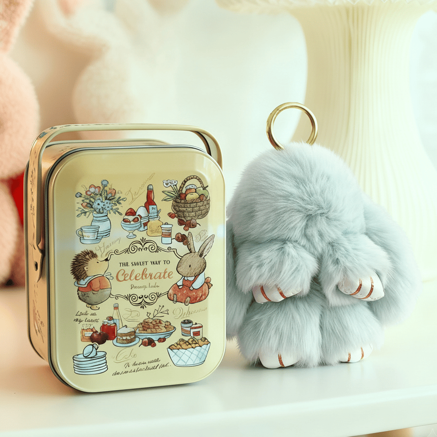 Bunny Charm Keychain | Ultra-Soft Faux Fur, Cute Design 17