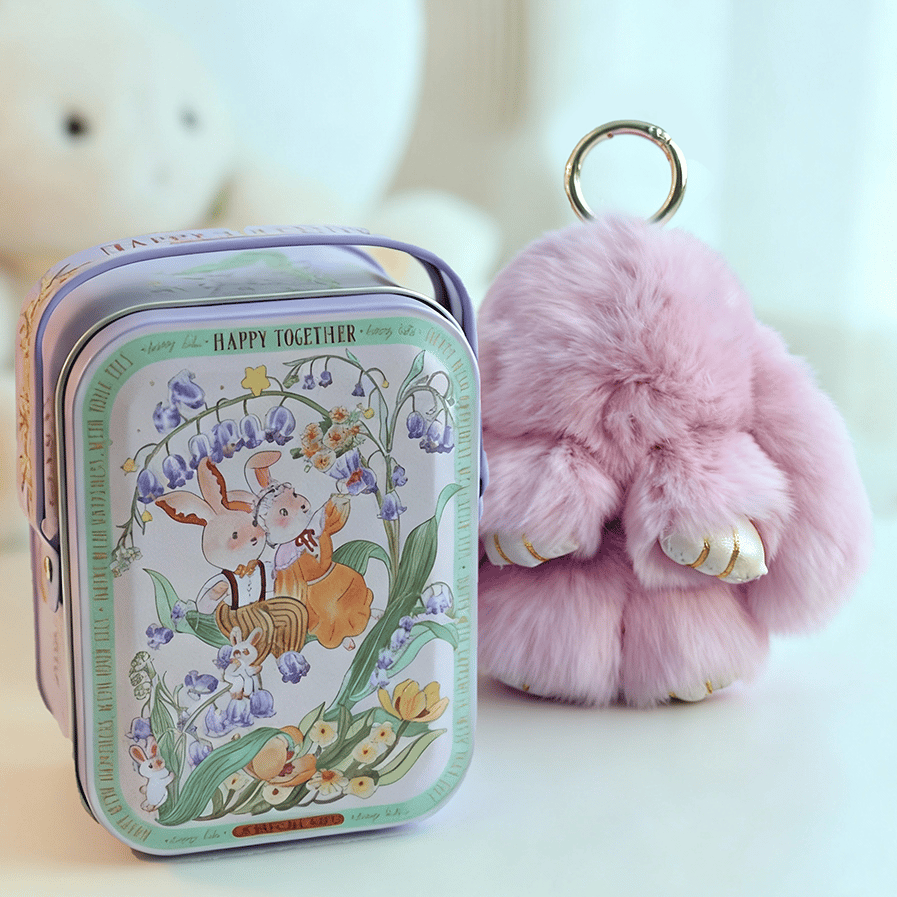 Bunny Charm Keychain | Ultra-Soft Faux Fur, Cute Design 18