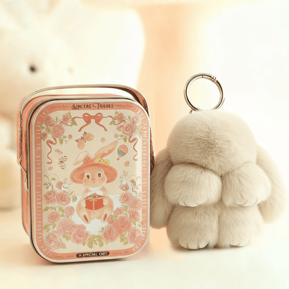 Bunny Charm Keychain | Ultra-Soft Faux Fur, Cute Design 20