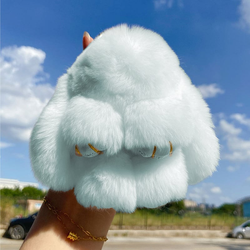 Bunny Charm Keychain | Ultra-Soft Faux Fur, Cute Design 21