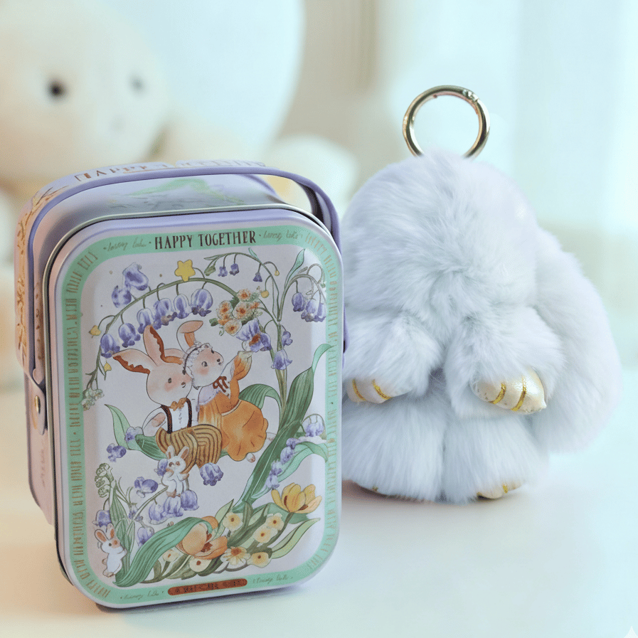 Bunny Charm Keychain | Ultra-Soft Faux Fur, Cute Design 22