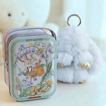 Bunny Charm Keychain | Ultra-Soft Faux Fur, Cute Design 22