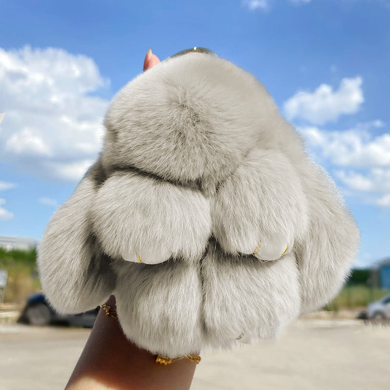 Bunny Charm Keychain | Ultra-Soft Faux Fur, Cute Design 23