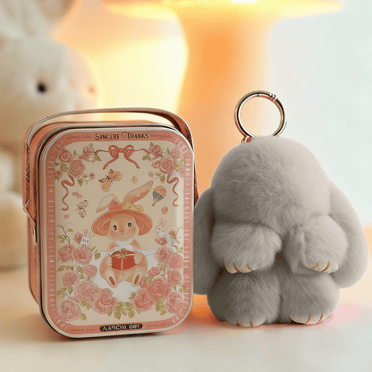 Bunny Charm Keychain | Ultra-Soft Faux Fur, Cute Design 25