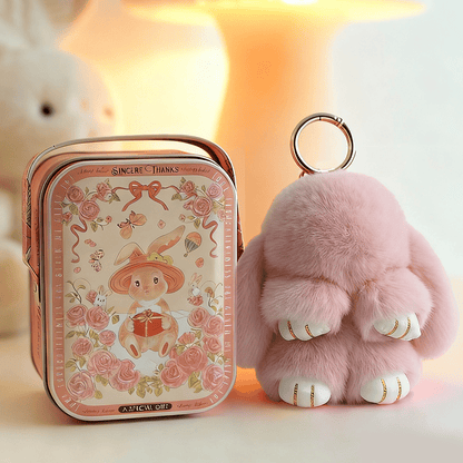 Bunny Charm Keychain | Ultra-Soft Faux Fur, Cute Design 27